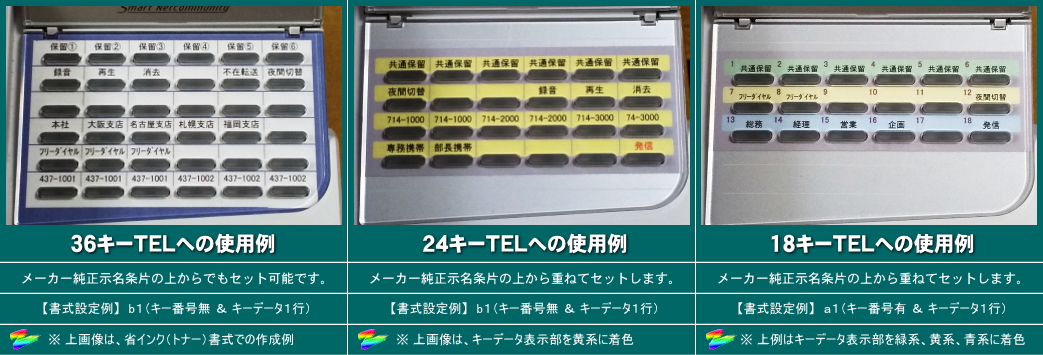 LKシート使用例 NTT（αZX）